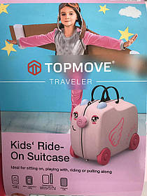 Дитяча валіза TOPMOVE® для подорожей pink