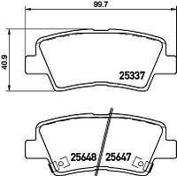 Тормозные колодки дисковые Grandeur Sonata Optima Brembo P30 054