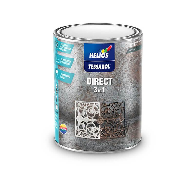 Грунт-емаль 3 в 1 Helios Tessarol Direct білий 0.75л