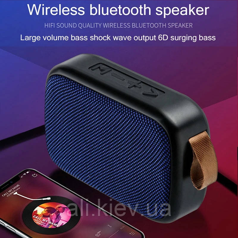 Міні Bluetooth 5.0 колонка. Фм радіо USB TF AUX кард-рідер