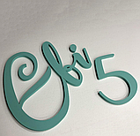 Ім’я та цифра з екструдованого пінополістиролу з фарбуванням на замовлення Manific Decor, фото 2