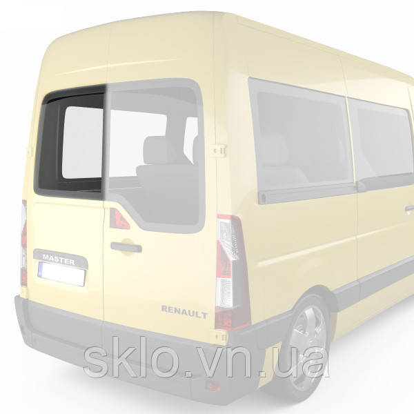 Заднє скло Nissan NV400 (10-) Ліве на розпашную двері Без електрообігріву (Ніссан НВ400)