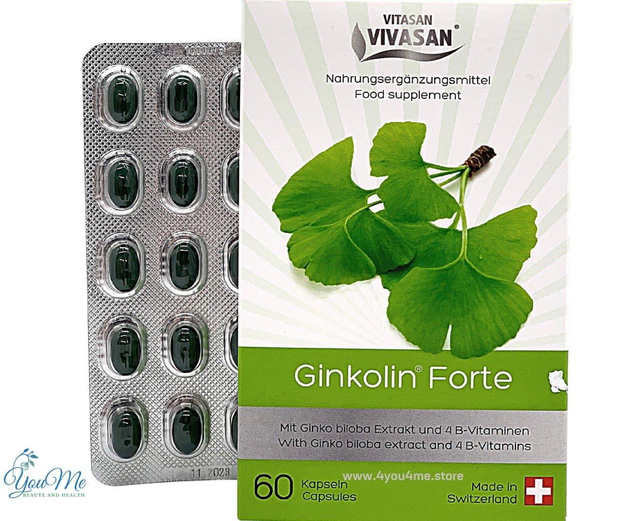 Капсули Гінколін форте Ginkolin Forte Вівасан Швейцарія 60 шт.