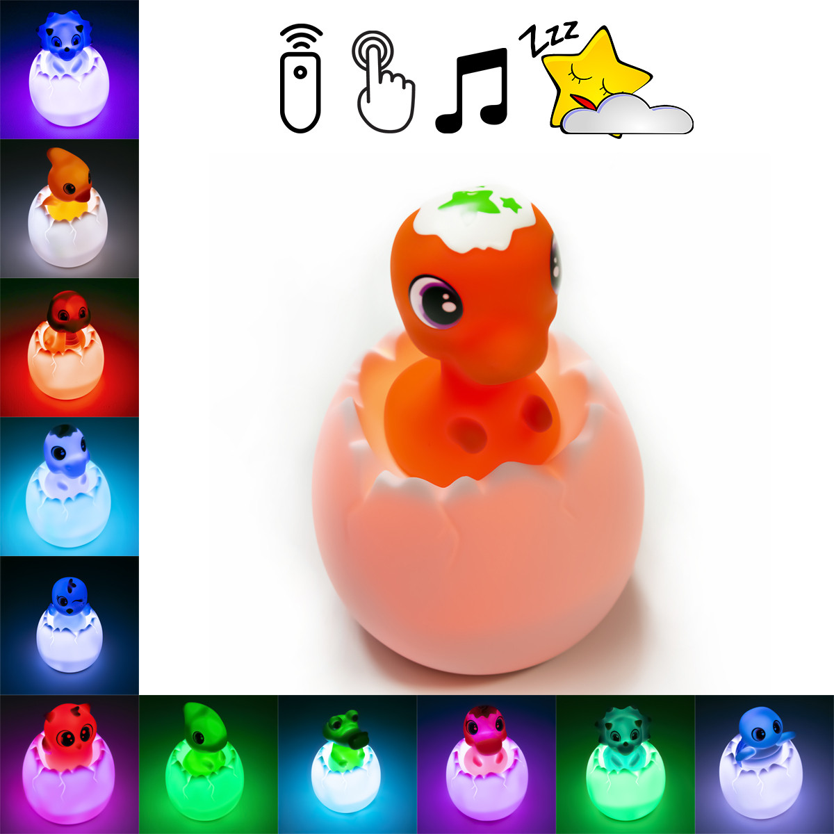 Нічник в дитячу іграшка Egg Ball Animal World LED "Брахиозаврик" | нічник в дитячу кімнату