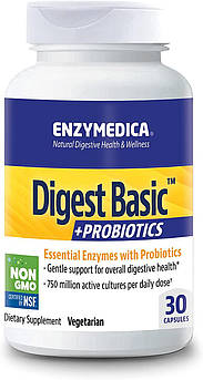 Enzymedica Digest Basic + Probiotics 30 капсул (4384303892)