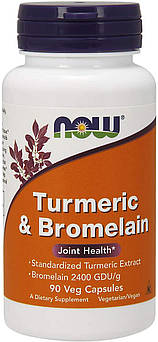 Now Foods Turmeric Bromelain 90 капсул (4384303910)