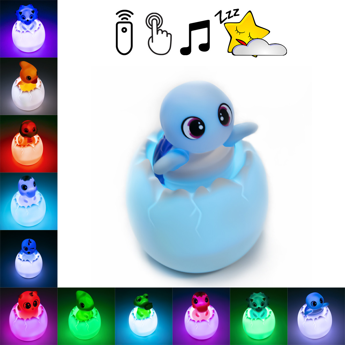 Нічник дитячий іграшка Egg Ball Animal World LED "Черепашка" музичний нічник | нічник для дівчинки