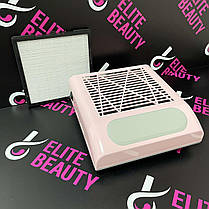 Витяжка для манікюру з фільтром НЕРА SIMEI 858-8 на 80W (Рожева), фото 3