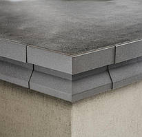 Капельник кут 90° градусів для відливу карниза для відкритого балкона і тераси під плитку 120х120мм