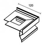 Капельник кут 90° градусів для відливу карниза для відкритого балкона і тераси під плитку 120х120мм, фото 2