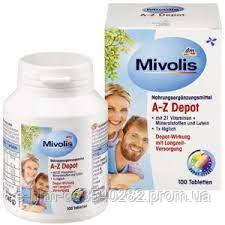 Mivolis A-Z Depot мультивітамінний комплекс 100 tab Німеччина - фото 1 - id-p1513858556