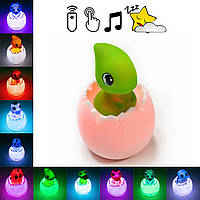 Детский светильник Egg Ball Animal World LED игрушка ночник с пультом "Паразауролоф" ночники для детей (GA)