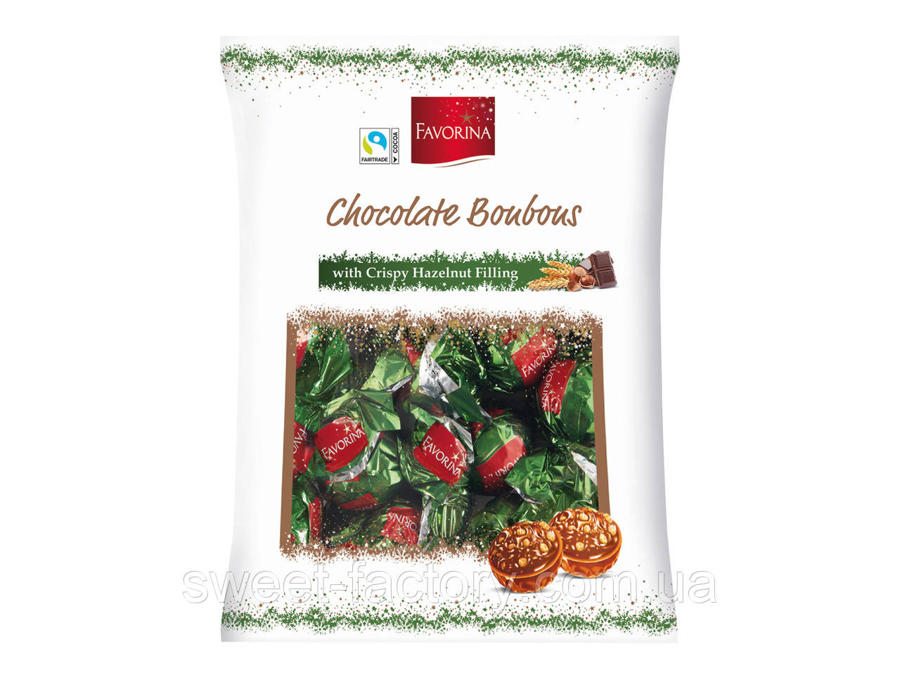 Цукерки Favorina Chocolate Balls Crispy Hazelnut Filling 200g, ціна 139 грн — Prom.ua (ID