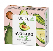 Натуральне мило Unice з авокадо та олією жожоба, 100 г