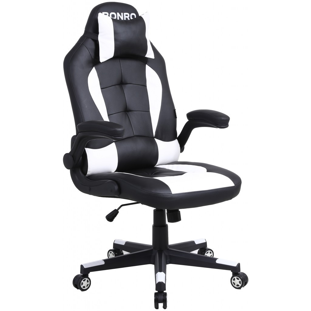 Крісло геймерське Bonro B-office 1 біле ігрове комп’ютерне 40800018, фото 1