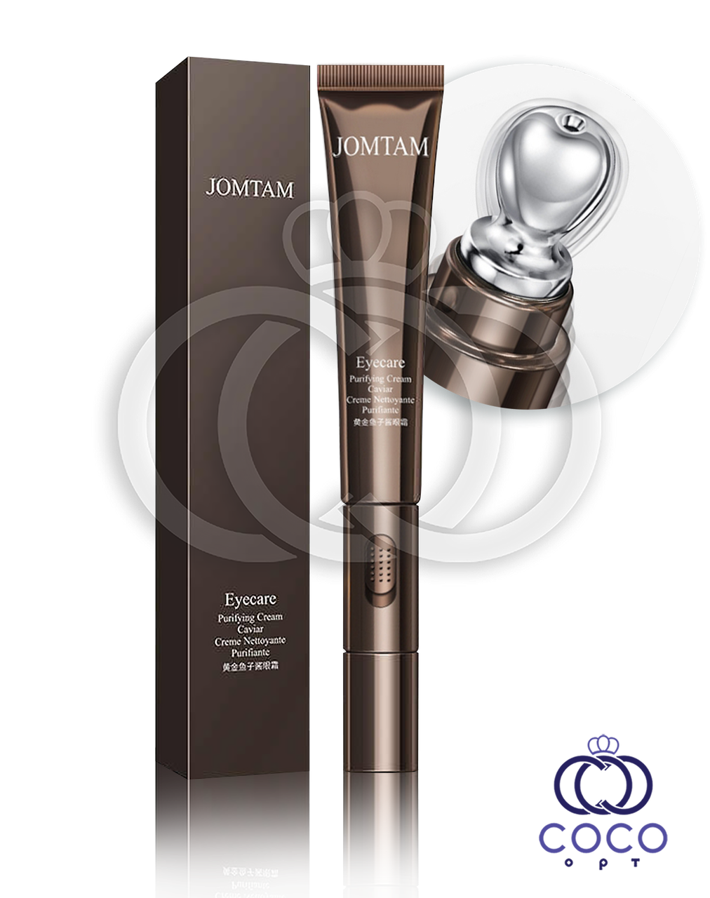 Крем для повік з масажером JOMTAM Eyecare Purifying Cream Caviar Creme Nettoyante Purifiante (20г)