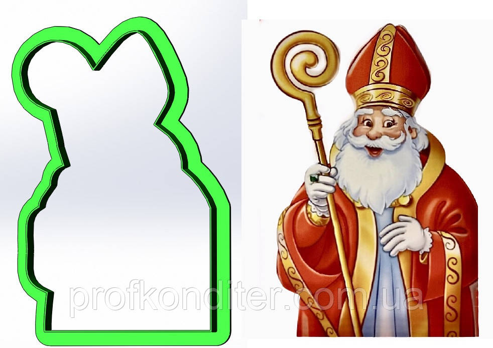 Пластикова вирубка "Святий Миколай №14", фото 1