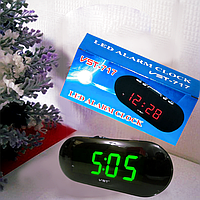 Электронные часы (VST-717)(716) цифровые с крупными зелёными цифрами от сети и-будильник