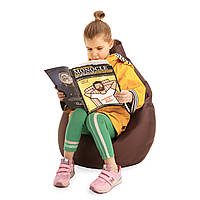Кресло груша мешок детское Prolisok коричневый 60х80 (S) Oxford PU 600d