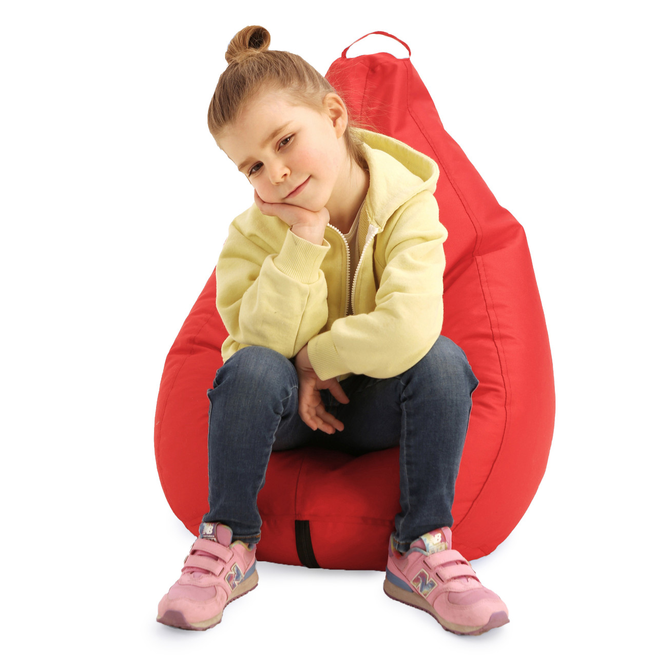Кресло груша мешок детское Prolisok красный 60х80 (S) Oxford PU 600d - фото 3 - id-p1513904939