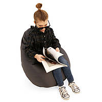 Кресло груша мешок детское Prolisok темно-серый 60х80 (S) Oxford PU 600d