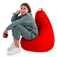 Кресло груша мешок Prolisok красный 70х95 (M) Oxford PU 600d
