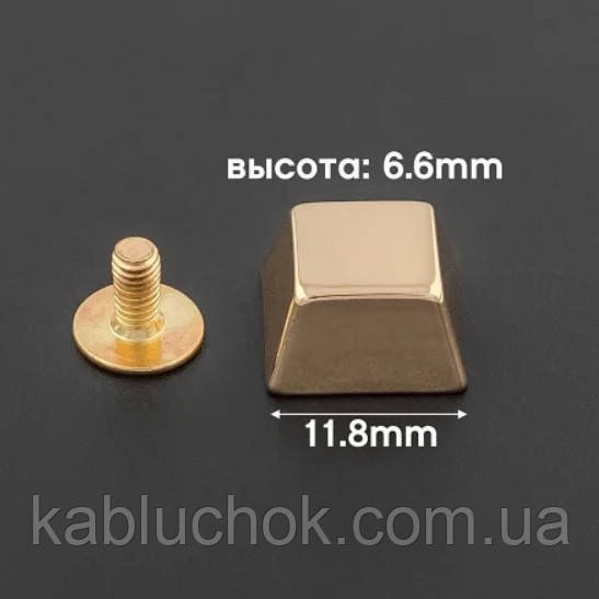 Ніжки для сумок 11,8 мм, пукла, кв. золото (65-203), фото 1