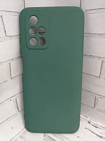 Чохол для Xiaomi Redmi 10 накладка бампер протиударний Silicone Cover зелений