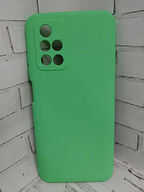 Чохол для Xiaomi Redmi 10 накладка бампер протиударний Silicone Cover салатовий