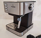 Кавомашина Crownberg CB-1565 1000 Вт напівавтоматична з капучинатором, професійна кавоварка для дому, фото 2