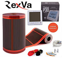 Теплый пол RexVa PTC 2,5м² (0.5м х 5м)550Вт/ 220Ват/м² саморегулирующий пленочный с терморегулятором P30