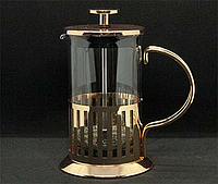 Френч-пресс Розовое Золото 350 мл стекло заварник чая и кофе