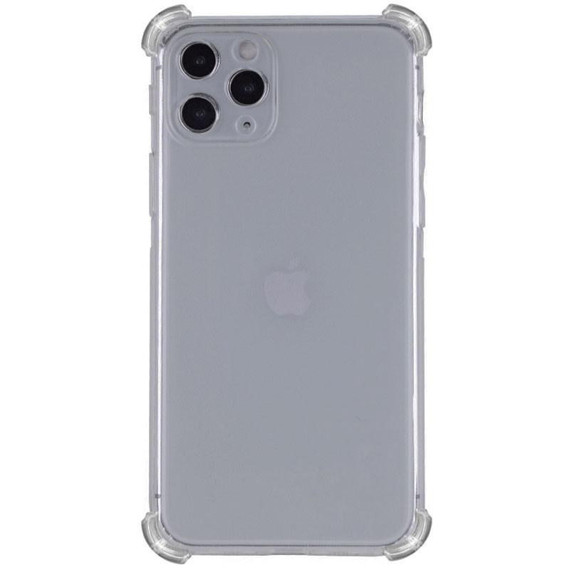 TPU чохол GETMAN Ease logo посилені кути для Apple iPhone 14 Pro (6.1") Сірий (прозорий), фото 1