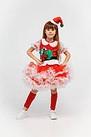 Детский карнавальный костюм Помощница Санта Клауса, рост 115-125 см