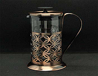 Френч-пресс Антик-латунь 350 мл стекло заварник чая и кофе