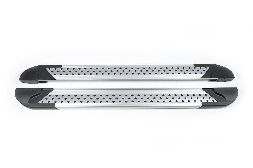 Бокові пороги Vision New Grey (2 шт., Алюміній) для Jeep Cherokee KL 2013- рр від VLF комп., фото 1