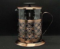 Френч-пресс Антик-латунь 800 мл стекло заварник чая и кофе
