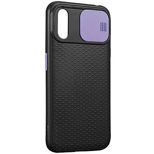 Чохол Camshield Black TPU зі шторкою захищає камеру для Apple iPhone X / XS (5.8") Чорний / Білий