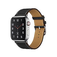 Ремешок ANT-STORE Hermes Single Tour на Apple Watch кожаный L42/44 Black (502)