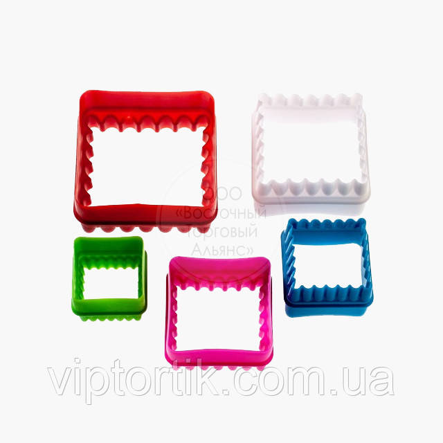 Набір вирубок — Квадрати ажурні — 5 шт., фото 1