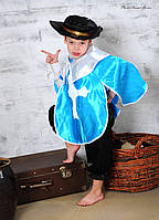 Дитячий карнавальний костюм "Мушкетер" в блакитному кольорі