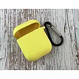 Чохол для AirPods 1/2 Silicone case Microfiber (з мікрофіброю) Yellow, фото 2