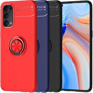 TPU чехол Deen ColorRing під магнітний тримач (opp) для Oppo Reno 4
