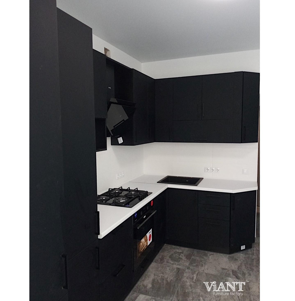 Чорна матова кухня ViAnt 225*170 см Київ і область