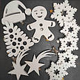 Новорічна прикраса. Набір з пінопласту. Сніжинка з пінопласту, фото 2