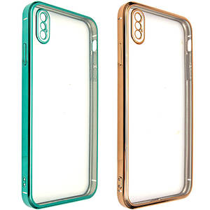 Прозорий силіконовий чохол глянсова окантовка Full Camera для Apple iPhone XS Max (6.5")
