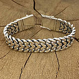 Срібний браслет Подвійний Панцир, фото 3