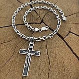 Срібний ланцюжок Якір із хрестиком, фото 2
