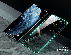 Захисне скло NoName для iPhone XS Max/ iPhone 11 Pro Max (тех.пак) люмінесцентний обідок