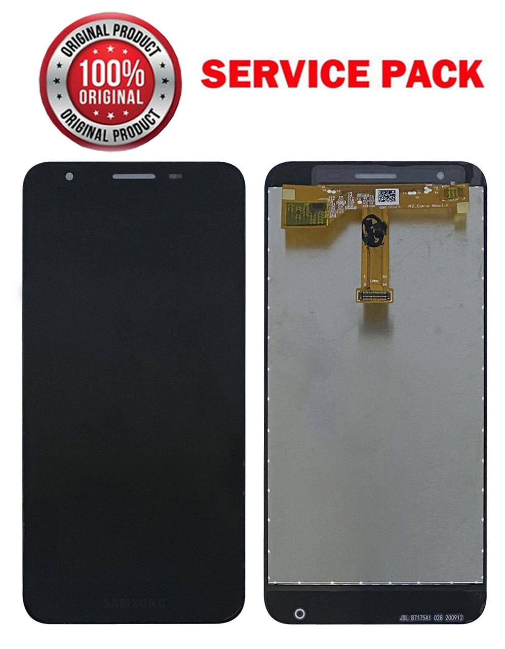 Дисплейний модуль (екран) для Samsung A260 Core A2 чорний Оригінал 100% SERVICE PACK GH96-19026 / GH97-22242A, фото 1